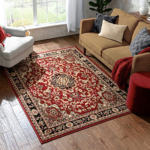 Well Woven Persa Nima Traditional Medallion Persian Red 3'11" X 5'3