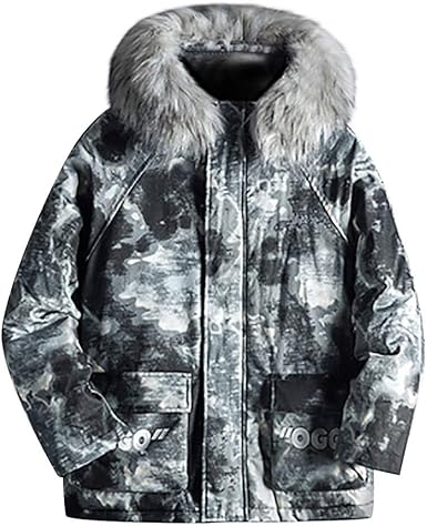 snow jacket with fur hood