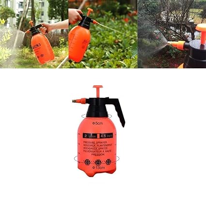 AgroCare 1 Pc Garden Pump Pressure Sprayer,Lawn Sprinkler,Water Mister,Spray Bottle for Herbicides, Pesticides, Fertilizers, Plants Flowers 2 Liter Capacity - Random Color