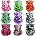 GraceMe 8PCS 9PCS Multifunction Magic Motorcycle Outdoor Sport Seamless Colorful Tube Half Face Mask Wrap Headband Scarf