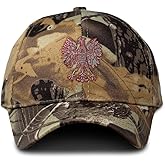 Custom Camo Baseball Cap Polish Eagle Embroidery Cotton Strap Closure