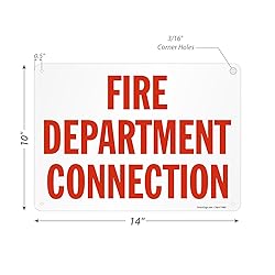 SmartSign "Fire Department Connection" Sign | 10" x