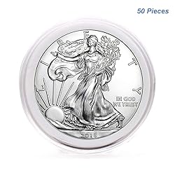 50pcs Clear Plastic Coin Capsules, Coin Collection