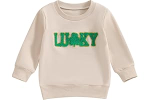 Amnnchya Toddler Boy Girl Easter Outfit Little Bunny Long Sleeve Sweatshirt Bunny Pullover Infant Baby Easter Clothes