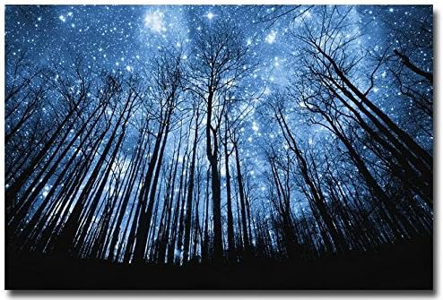 Jane Pop Starry Night Galaxy Space Stars Nebula Art Poster Print Universe For Bedroom Decor 24X36 Inch