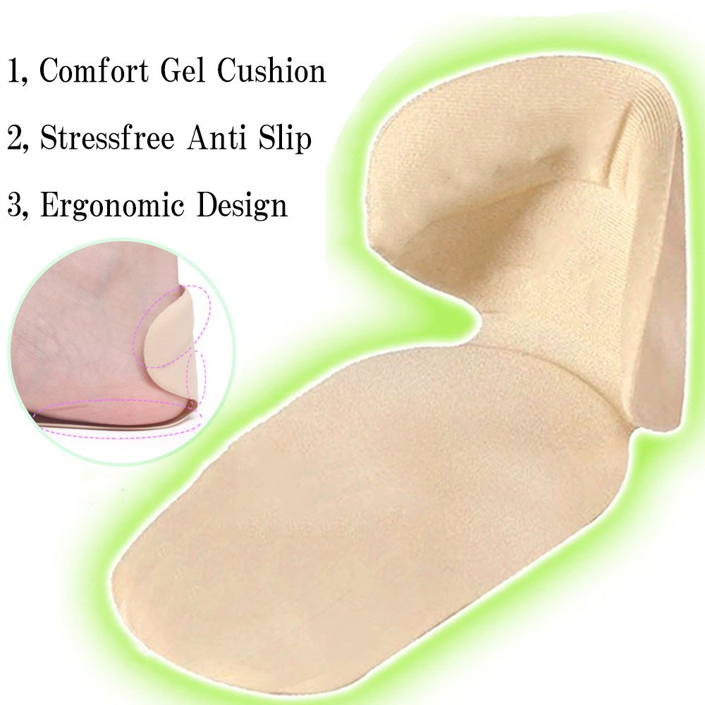 JAPAN SOLUTIONS Heel Pads Cushion Grips, Shoes Boots High Heels Gel Inserts Insoles Liners