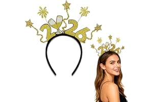 GONOSEED 2026 Headband for New Year Eve Headband Happy New Year Headbands for Women NYE Headbands Party Supplies 2026 New Years Decorations