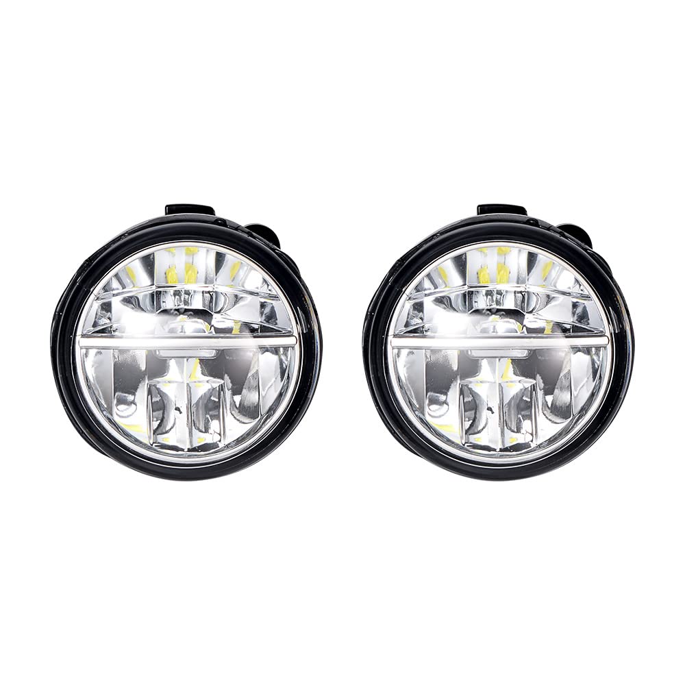 Left Right Real Glass Lens XML2 LED Fog Light Kit