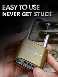 DELSWIN Combination Lock Outdoor Padlock