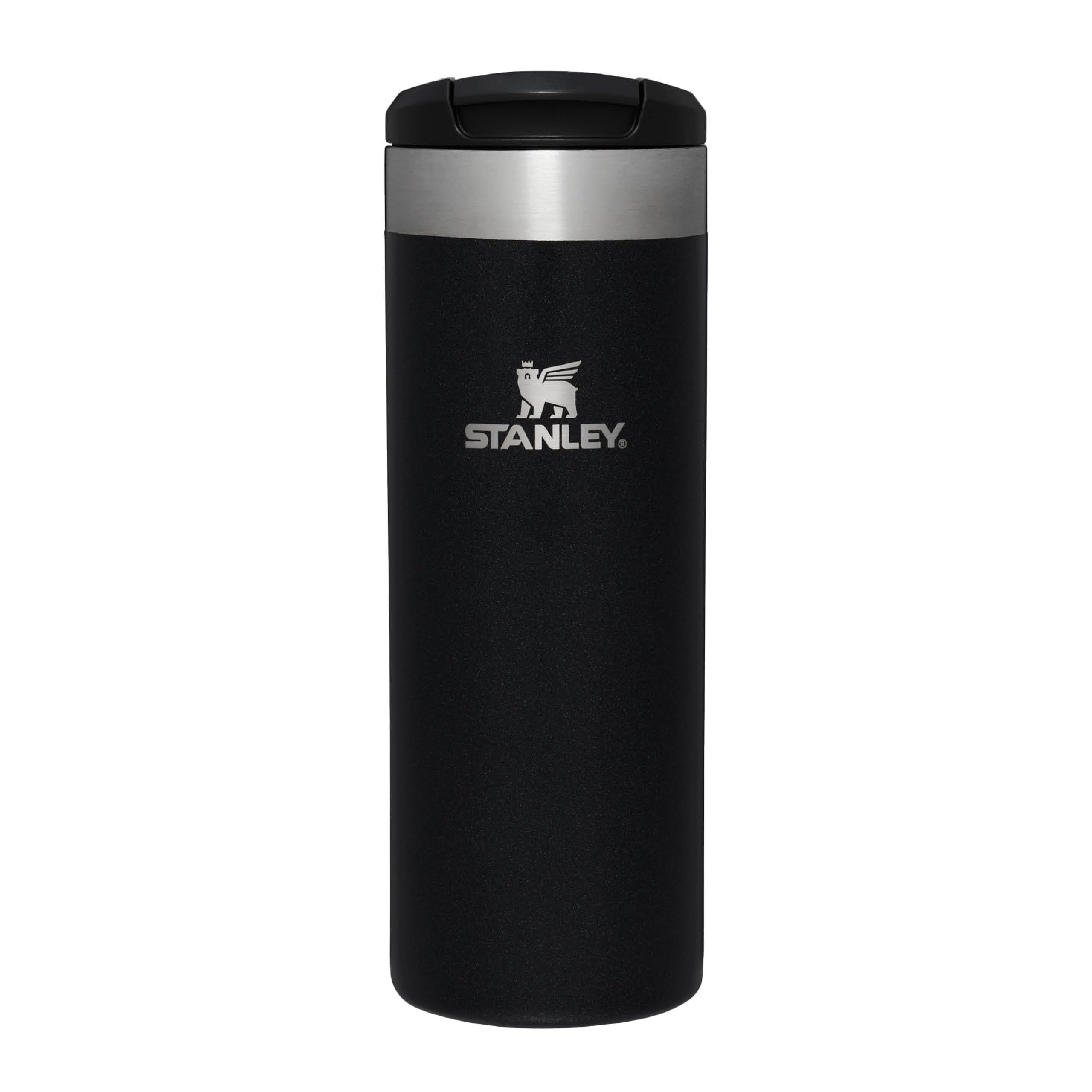 STANLEY 1913 Aerolight Transit Travel Mug 0.47L - Keeps 6 Hours Hot - 8 Hours Cold - Dishwasher Safe - Leakproof - Car Cup Holder Compatible - Insulated Coffee Cup - Black Metallic
