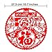 Whaline Chinese New Year Window Stickers 9 Styles Red Spring Festival Clings Decal Wall Grille FU Word Decorations Year of The Snake Removable Art Decor for Home Restaurant Store, 18Pcs