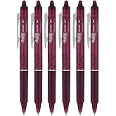 Pilot FriXion Ball Clicker Retractable Erasable Gel Pen, Fine Point, 0.7mm, Burgundy Ink, 6 Count