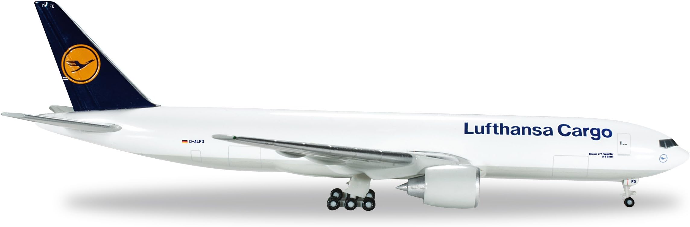 HE524292-002 Herpa 500 Scale Lufthansa Cargo (Germany) 777-200f Model Airplane