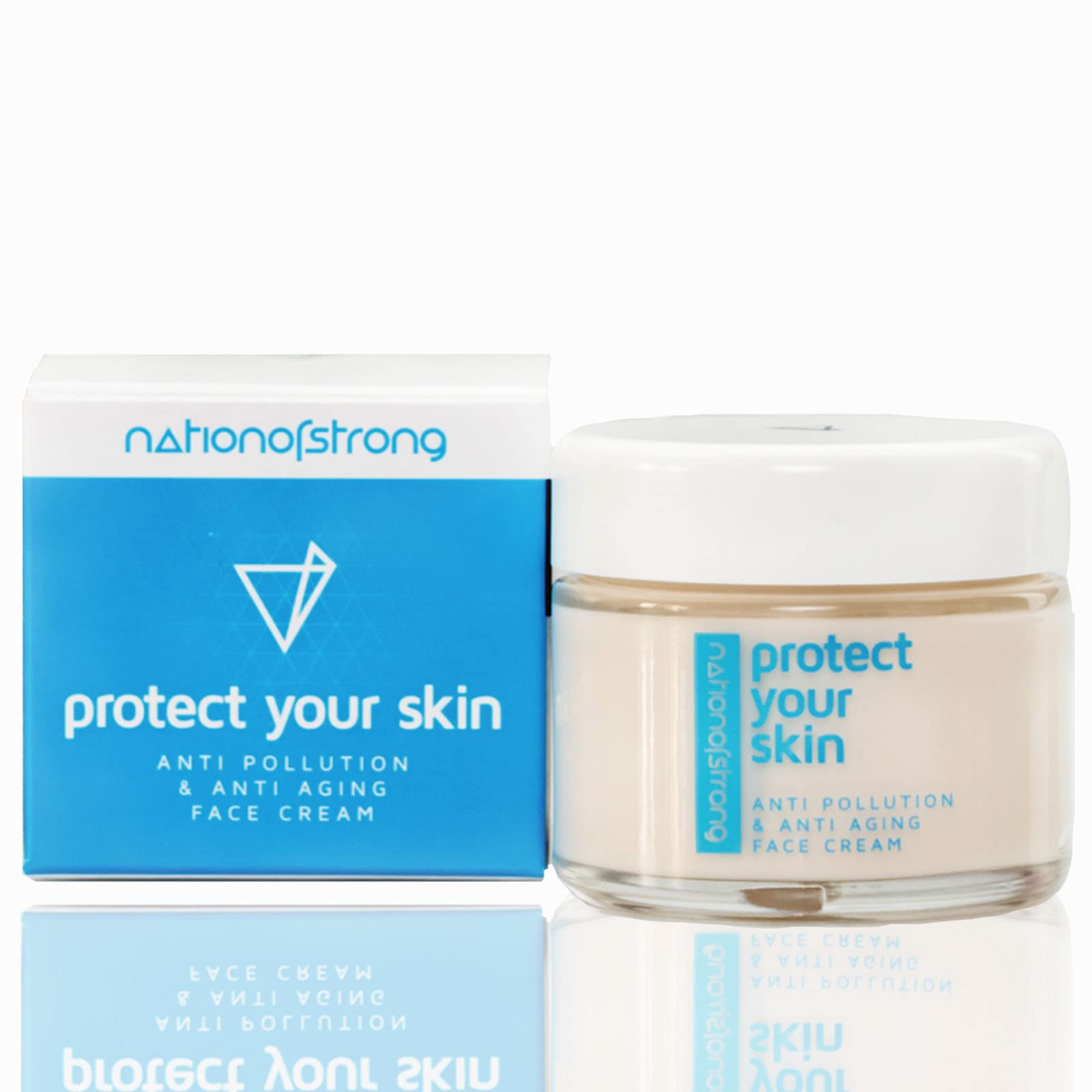 Anti-Pollution Day Cream Protect Your Skin with Blue Light Filter against skin damage caused by mobile phone radiation - non-comedogenic, non-greasy face cream, velvety finish - without microplastic