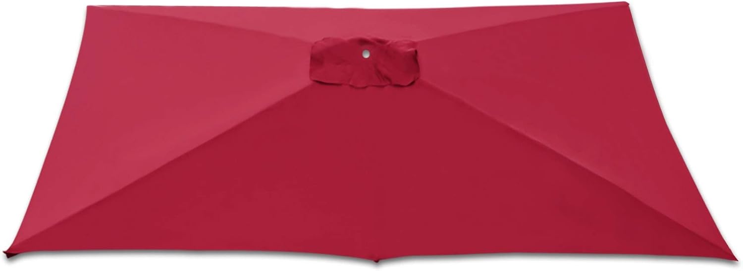 Amazon Com Strong Camel Replacement Umbrella Canopy For 10ft X 6 5 Ft 6 Ribs Patio Umbrella Top Cover Outdoor Market Canopy Only Burgundy Garden Outdoor
