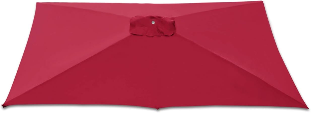 Amazon Com Strong Camel Replacement Umbrella Canopy For 10ft X 6 5 Ft 6 Ribs Patio Umbrella Top Cover Outdoor Market Canopy Only Burgundy Garden Outdoor