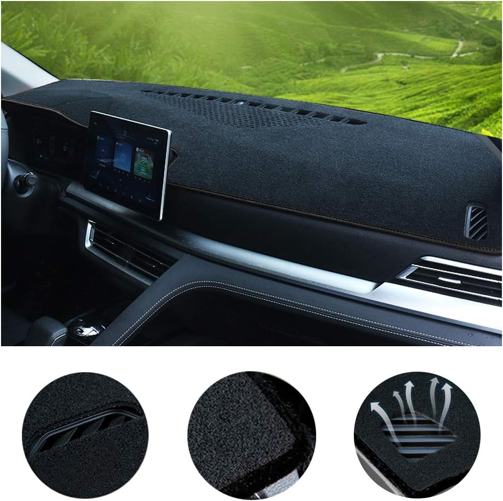 SureKit Car Custom Dash Cover for Volkswagen VW Teramont 2017 Auto Dashboard Pad DashMat Dash Board Cover (Black line)