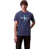 Calvin Klein Mens Monogram Logo Crewneck T-Shirt