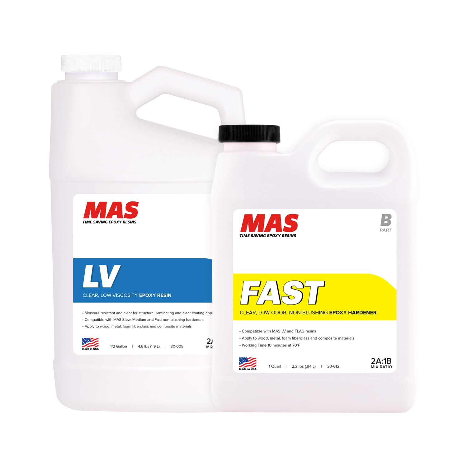 Marine Epoxy Resin Kit, 2:1 Premium High