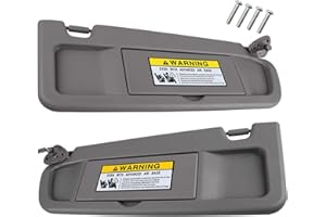 Nakuuly Left Driver and Right Passenger Side Sun Visor Atlas Gray Compatible with Honda Civic 2006 2007 2008 2009 2010 2011 Replaces # 83280-SNA-A01ZA 83230-SNA-A01ZA