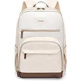 TENSTAR Laptop Backpack for Women, Computer Backpack Fit 16 Inch Notebook, Large Capacity College Backpack Bookbag Casual Daypack for Travel, Apricot