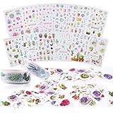 Decorative Succulent Plant Paper Stickers, Leaves Washi Tape, Scrapbooking Sticker for Label Diary Stationery DIY Album Stickers