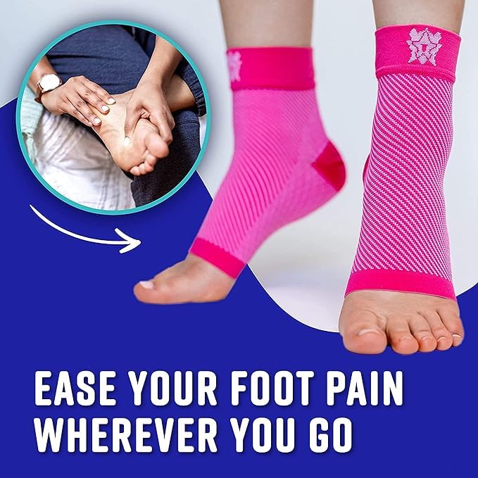 Compression Socks for Plantar Fasciitis & Achilles Tendonitis Relief – Pair of Ankle Compression Sleeves for Foot Swelling, Heel Spurs, Pain & Fatigue – Comfortable Arch Support Brace for Daily Use (Gray, X-Large)