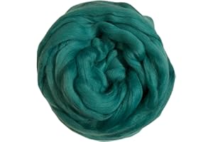 Happy Classy 1 oz / 28.34 Grams Premium Natural Dyed Corriedale Wool Combed Top Roving Green