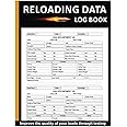 Reloading Data Log Book: Ammo Reloading Log Sheets To Track & Record Ammunition Handloading Details For Shooters - 8.5" x 11" 100+ Pages