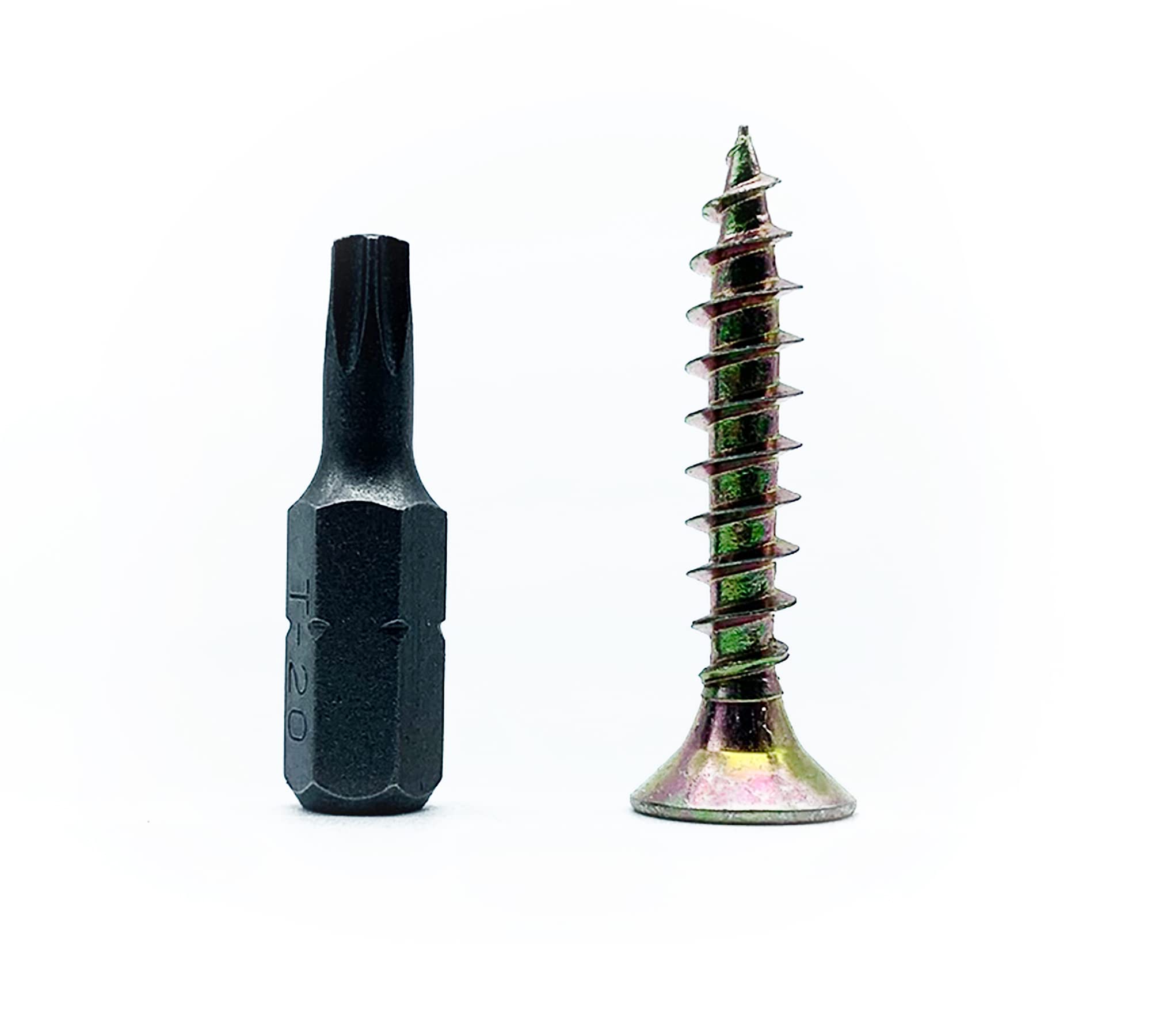 DOJA Barcelona | Wood Lag Screws With Torx Bits | 100 Wood Screws 5x40mm + 1 Torx T20 Bit | Countersunk Head | Galvanized Steel | Set Screws + Tip | Wood Screws