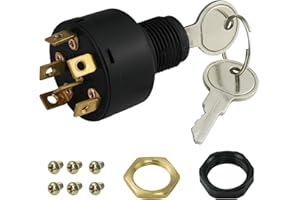 MANUTEX MP41000 Ignition Switch Push to Choke for Mer-cury Marine 87-88107 87-88107A5 17393 88107 Accommodates 5/8" Panel Magneto with 6 Terminals 3 Position