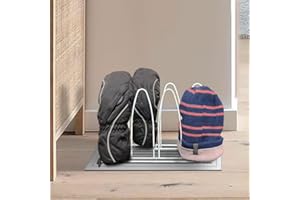 Flipseason Metal Wire Shoe Drying Rack, White - Thicker Floor Vent Dryer for Boots, Gloves, Hats and Mittens