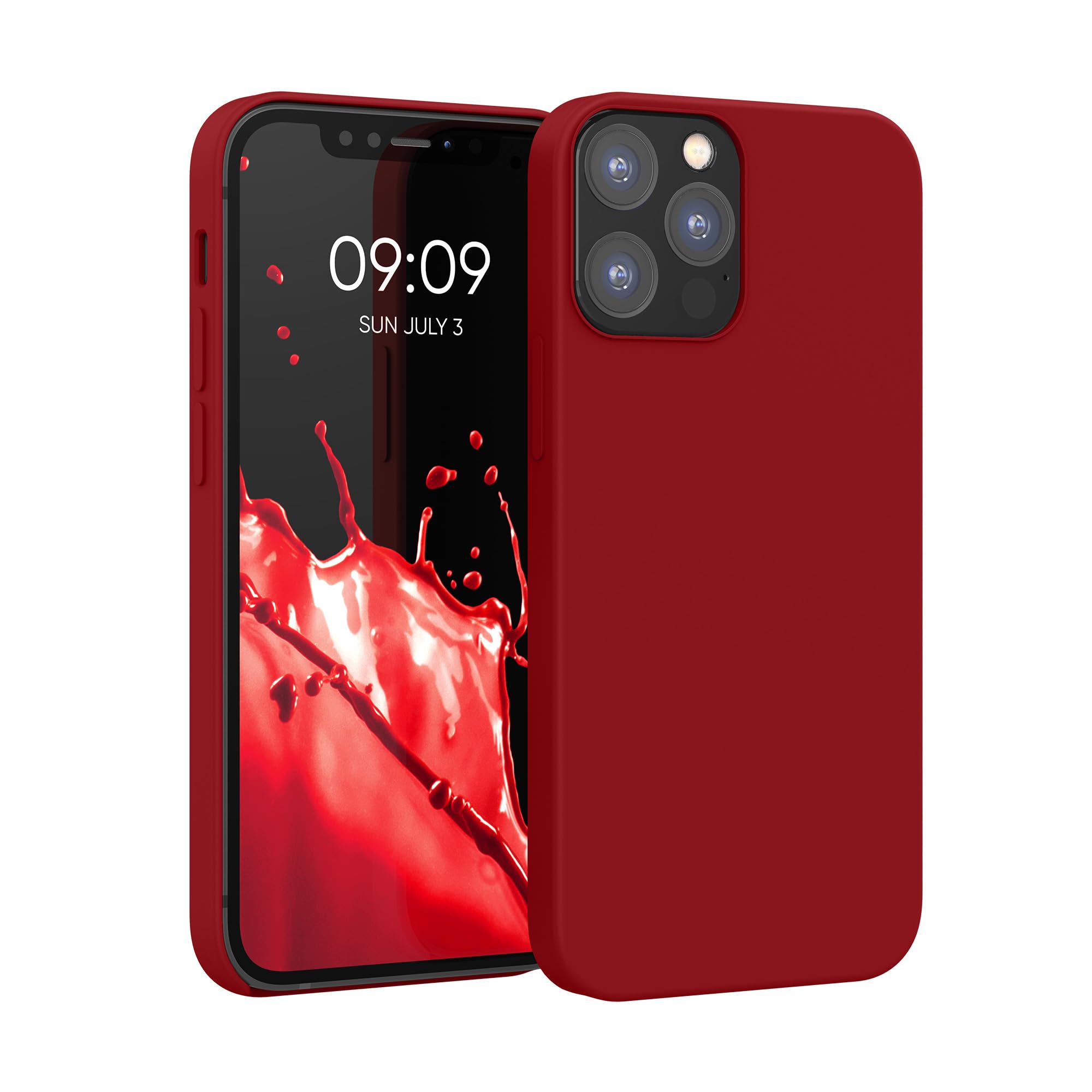 kwmobile Case Compatible with Apple iPhone 12 / iPhone 12 Pro Case - TPU Silicone Phone Cover with Soft Finish - Rhubarb Red