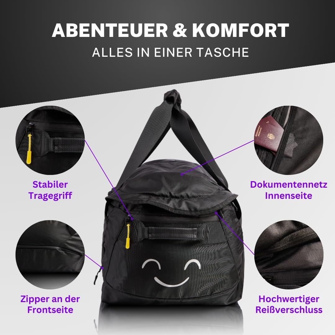 ISIBELL® Dachbox 4er Taschen Set mit Trittstufe für einfaches Be- und Entladen und Identifikationsmarker/Duffel Bag/dachbox Taschen/Tasche 7