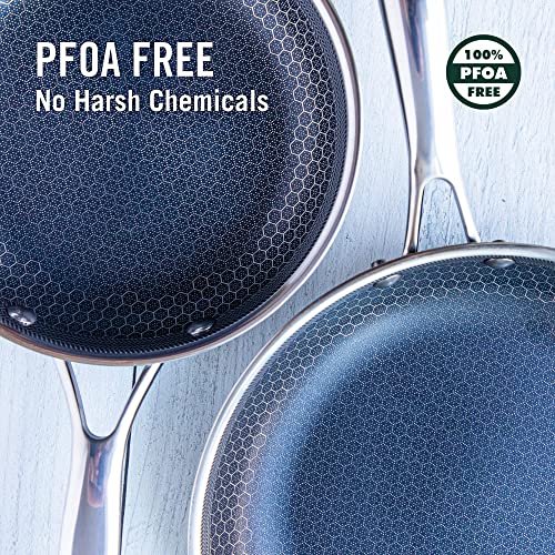 HexClad 7Piece Hybrid Stainless Steel Cookware Set with Lids and Wok