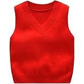 PTPUKE Baby Boys Girls V Neck Comfort Knitted Sleeveless Pullover Sweater Vest