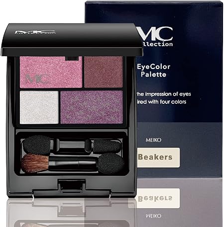 Amazon Amazon限定ブランド Mcコレクション アイカラーパレット Beakers ビーカーズ No 4 ピンクパープル アイシャドウ ピンク パープル ブラウン ホワイト パール Beakers アイシャドウ 通販