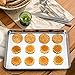 Bastwe Baking Sheet Cookie Sheet Set Of 2, Pure Stainless Steel 16 Inch Baking Pan, Professional Bakeware Oven Tray, Healthy, Non-Toxic, Mirror Finish, Rustproof, Easy Clean, Dishwasher Safe