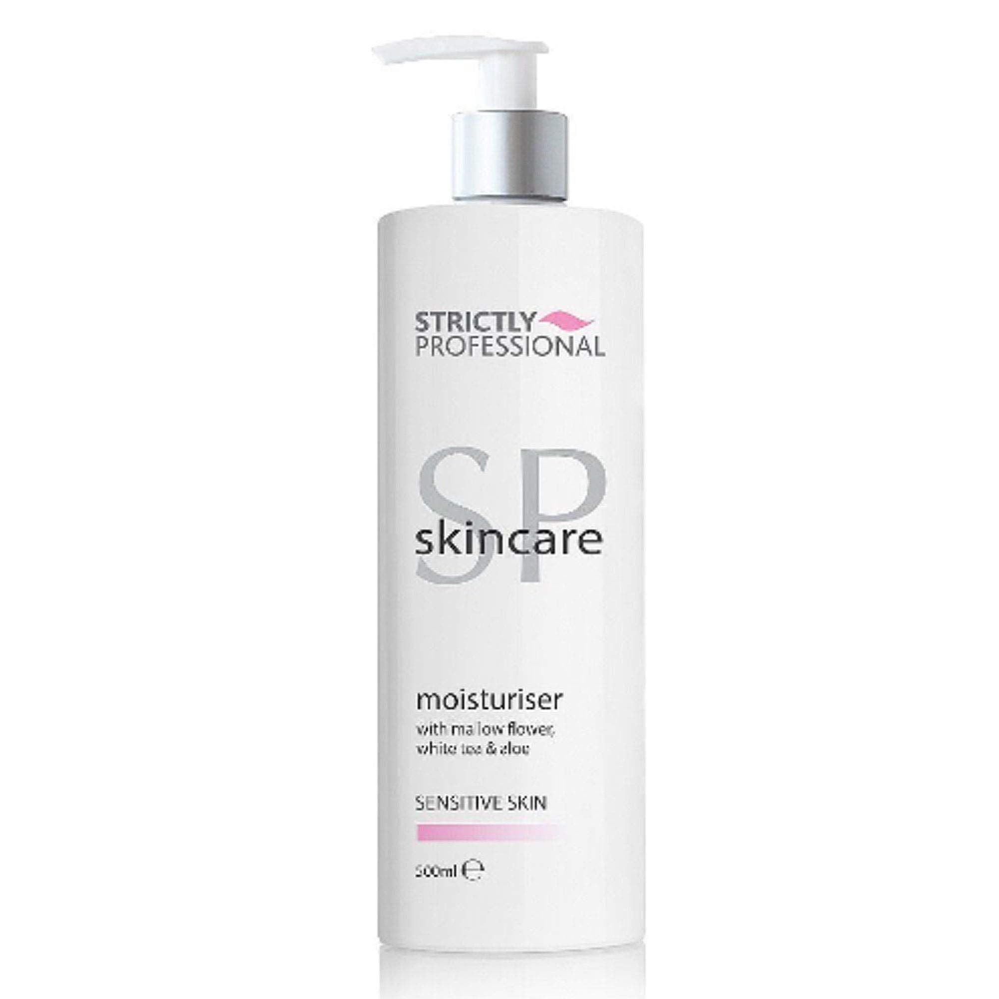 Strictly Professional Moisturiser for Sensitive Skin 500ml – Gentle Hydrating Face Cream – Soothing & Nourishing Skincare – Professional Salon Size
