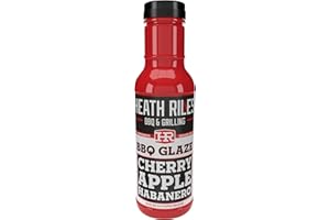 Heath Riles BBQ Cherry Apple Habanero BBQ Glaze – Rib Candy Apple Cherry Habanero, Sweet & Spicy Rib Glaze for Pork or Ham – 80+ BBQ Championships, 12 oz