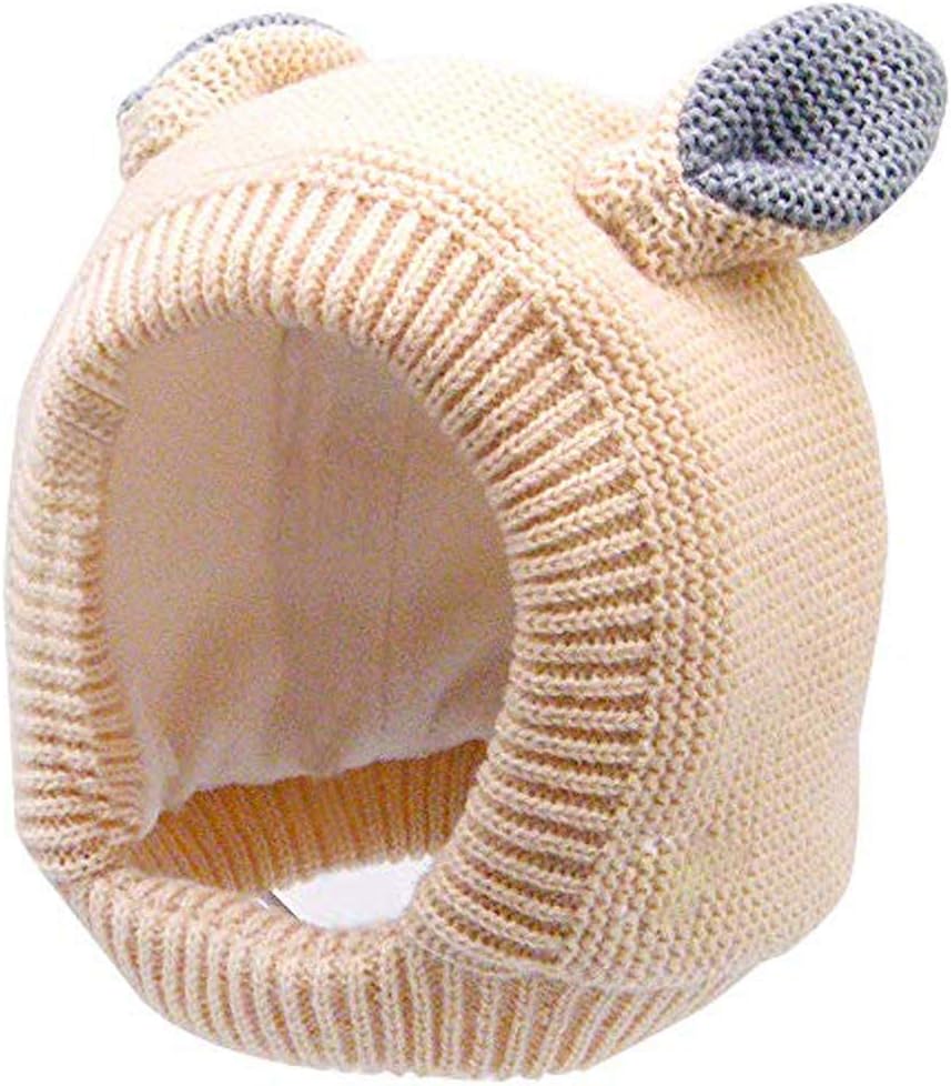 hibshaby Baby Beanie Warm Hat-Infant Boys Hat Cute Bear Knit Toddler Girls Earflap Soft Warm Fall Winter