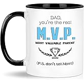 LIMUIKA Christmas Gifts for Dad - Coffee Mug for Father from Daughter Son, Christmas Stocking Stuffers for Daddy Papa, Funny Birthday Gifts Fathers Day Presents for Dad Stepfather Man, 11oz