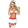 TIPINOICE Naughty Nurse Uniform Sling Sheer Lingerie Set Halloween Dress Socks