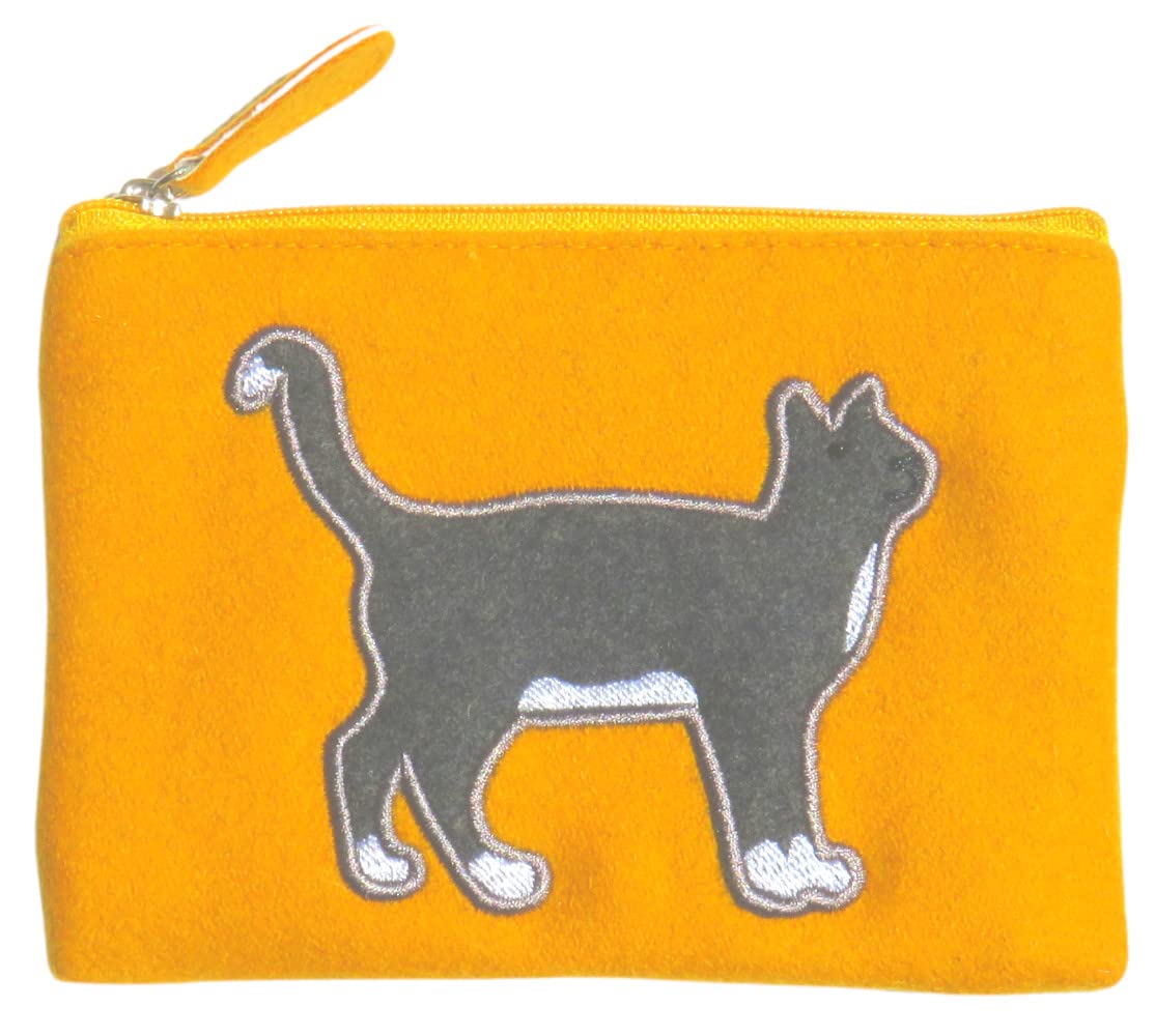 Cat Felt Purse,Wallet,Coin Purse, Fair-Trade - Cat Lover Gift
