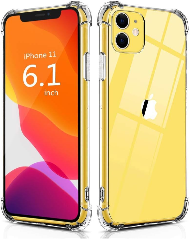 SarshTech Compatible with iPhone 11 Case 2019 | Crystal Clear Case with 4 Corners Shockproof Protection | Soft Slim Scratch-Resistant TPU Bumper Cover for Apple iPhone 11 6.1 inch
