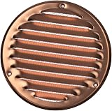 EUROPLAST Ø125mm 5in Copper Round Air Vent Grille with Insect Mesh