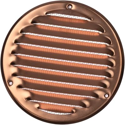 EUROPLAST Ø125mm 5in Copper Round Air Vent Grille with Insect Mesh