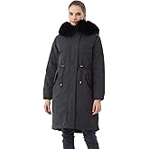 ANYIELIEMO Women's Long Parka Down Coat with Detachable Faux Fur Thickened Warm Windproof Hooded Winter Puffer Jacket