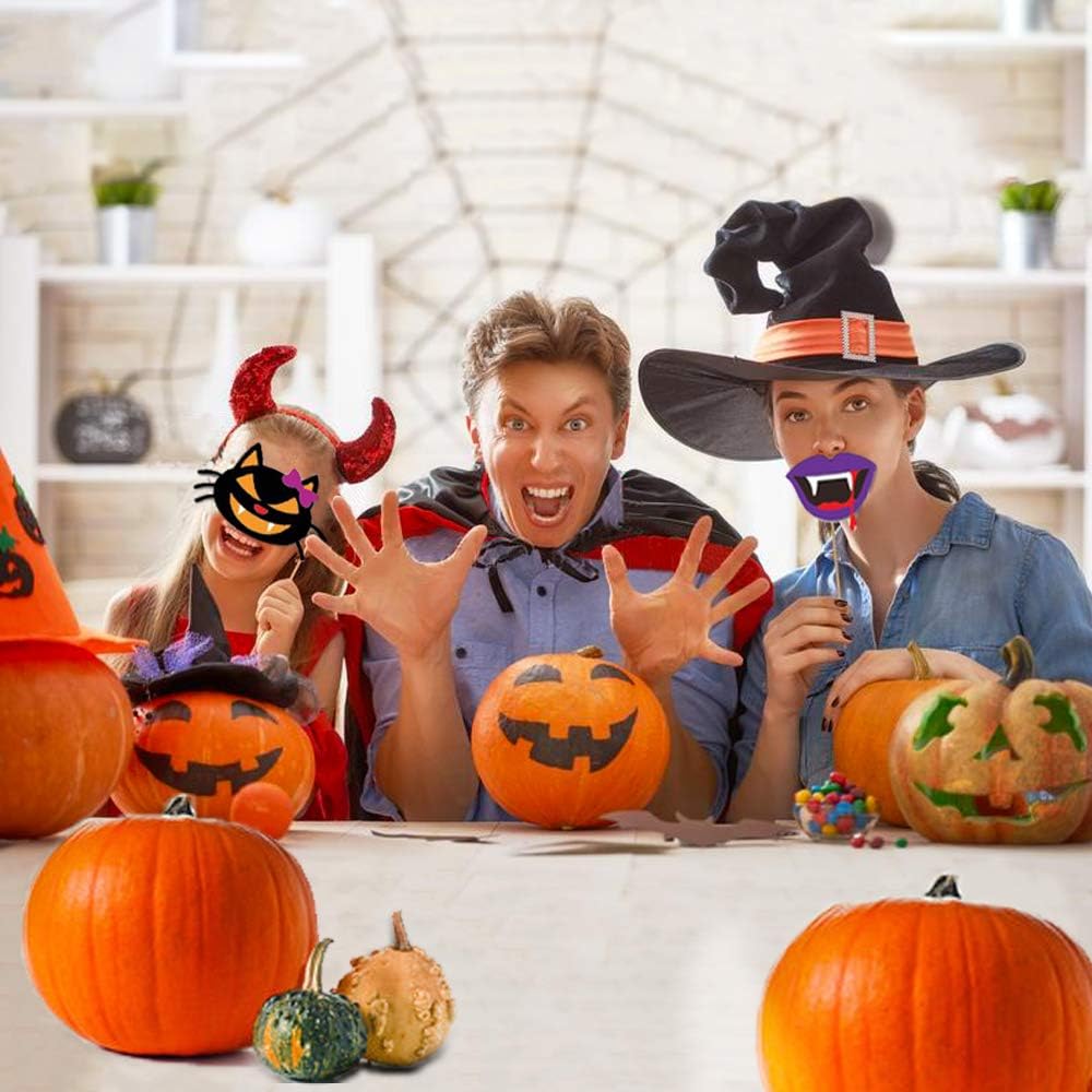 Halloween Party Decoration Supplies, Happy Halloween Banner, Halloween Hanging Swirls, Latex Balloons,Photo Props, Halloween Theme Party Supplies for Halloween Decor: Toys & Games