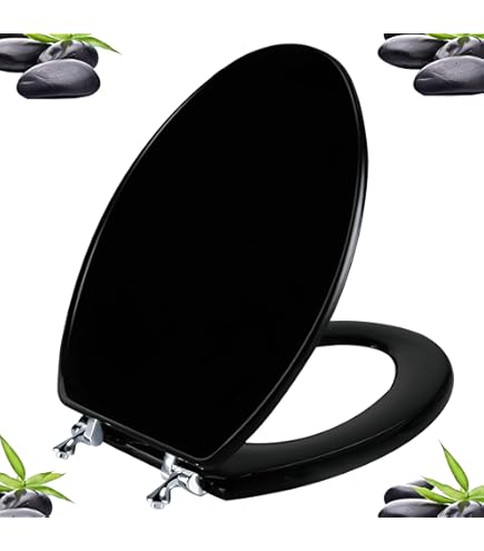 Round Toilet Seat Winter Snowfall snowflakes turquoise blue